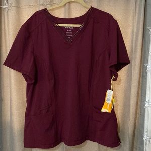 Urbane impulse maroon scrub top. 3XL